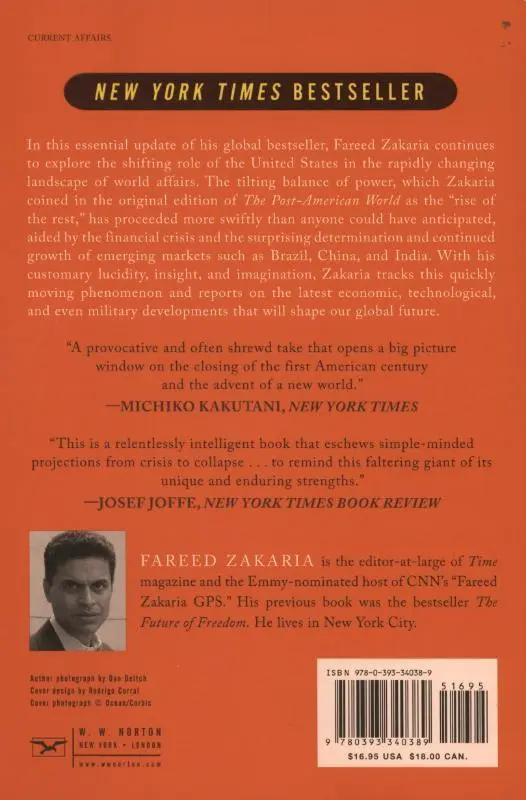 Rückseite: 9780393340389 | The Post-American World | Release 2.0 | Fareed Zakaria | Taschenbuch