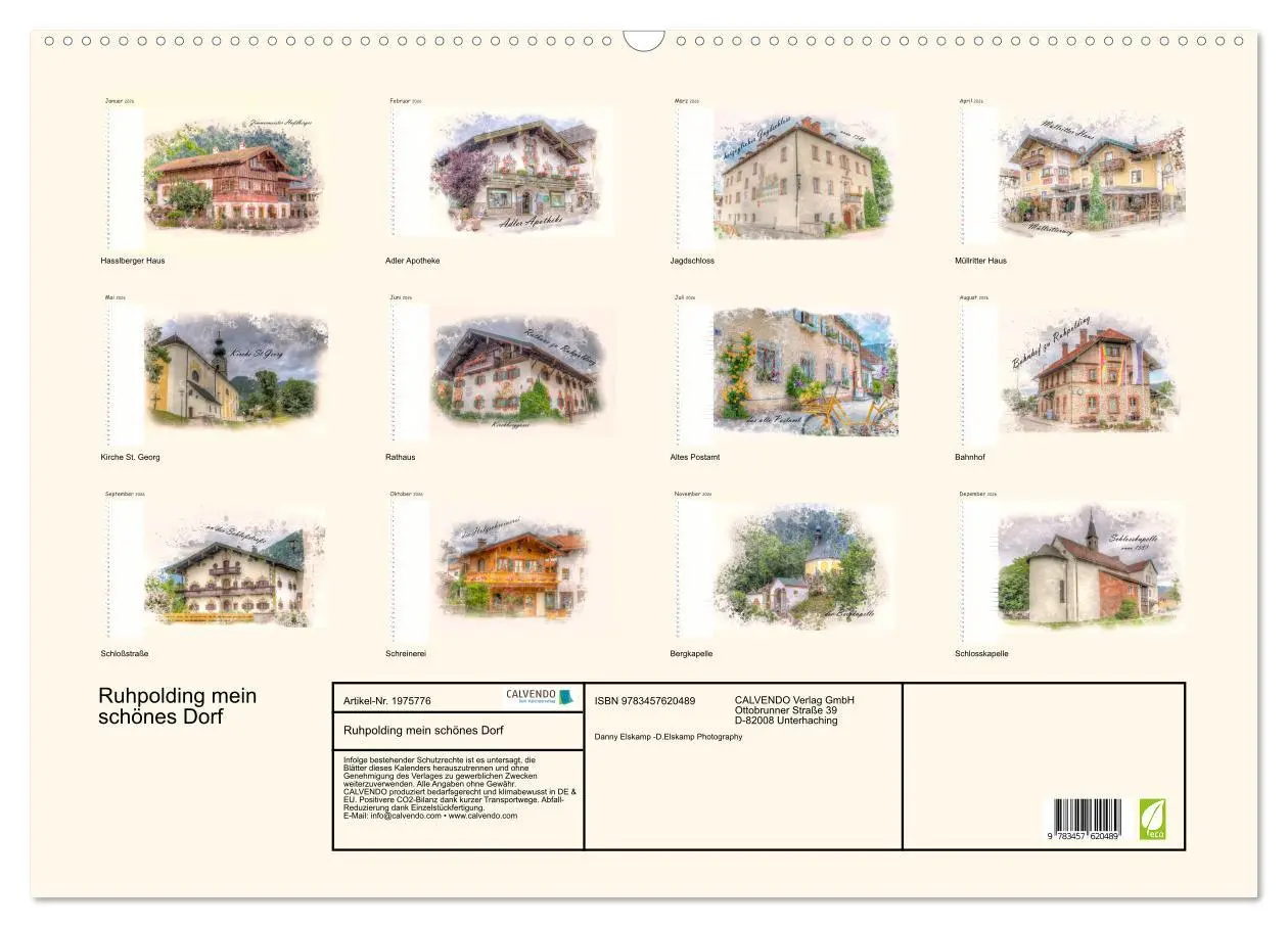 Bild: 9783457620489 | Ruhpolding mein schönes Dorf (Wandkalender 2026 DIN A2 quer),...
