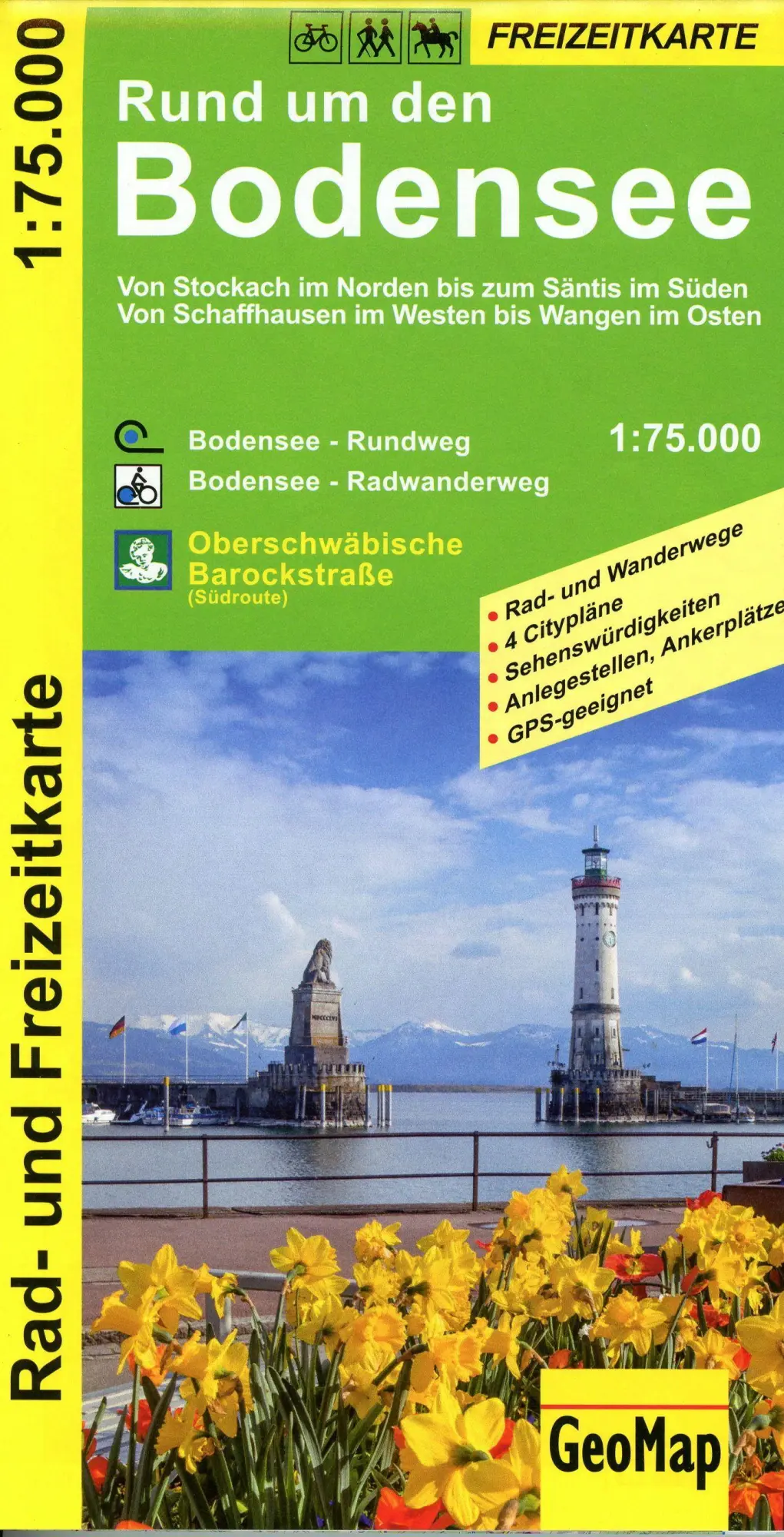 Cover: 9783959650489 | Rund um den Bodensee Rad- und Freizeitkarte | 1:75.000 | GeoMap | 2023