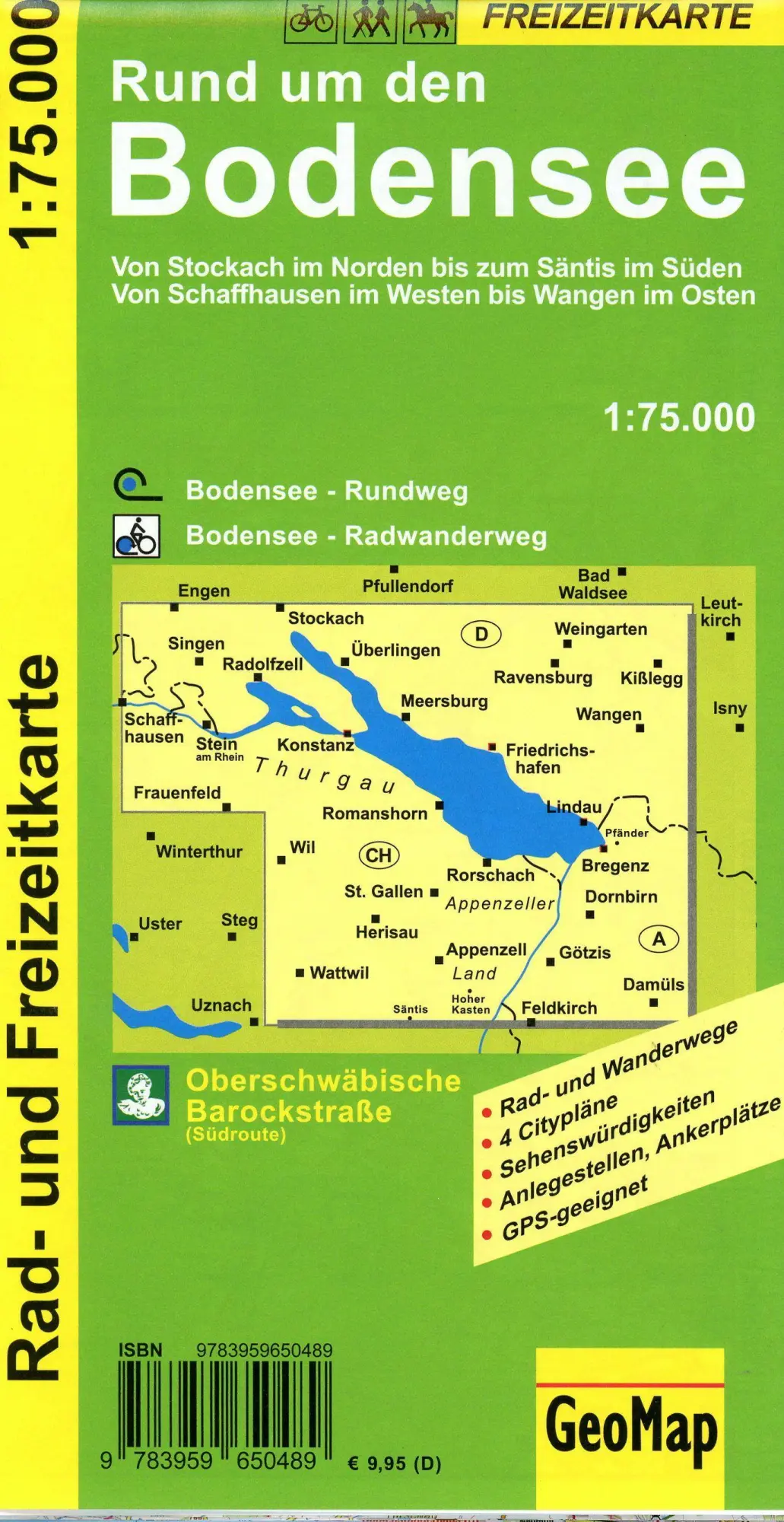 Bild: 9783959650489 | Rund um den Bodensee Rad- und Freizeitkarte | 1:75.000 | GeoMap | 2023