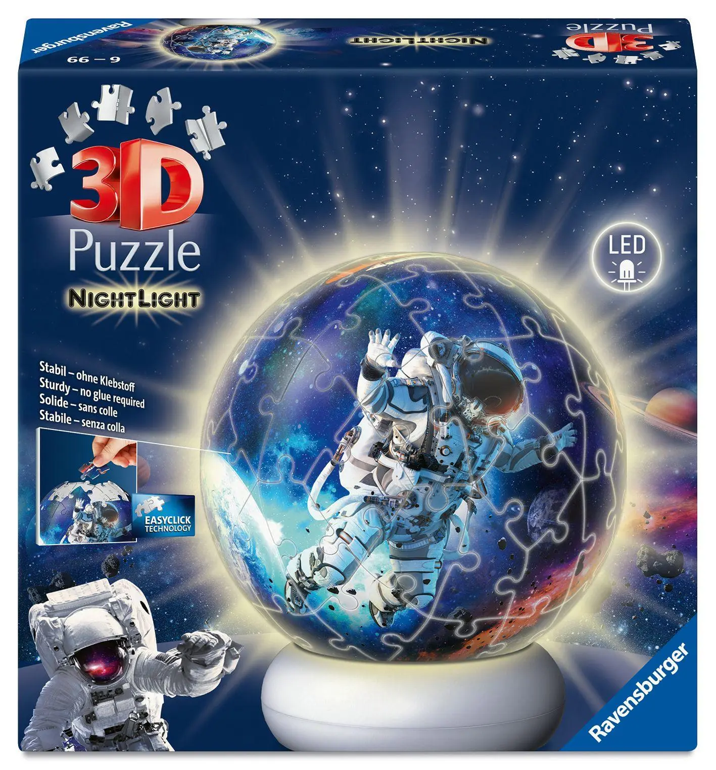 Cover: 4005555080589 | 3D Puzzle-Ball Nachtlicht Astronauten | Spiel | 3D Puzzle Nachtlicht