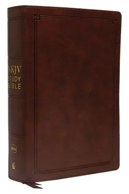 Cover: 9780785220589 | NKJV Study Bible, Imitation Leather, Brown, Red Letter Edition,...