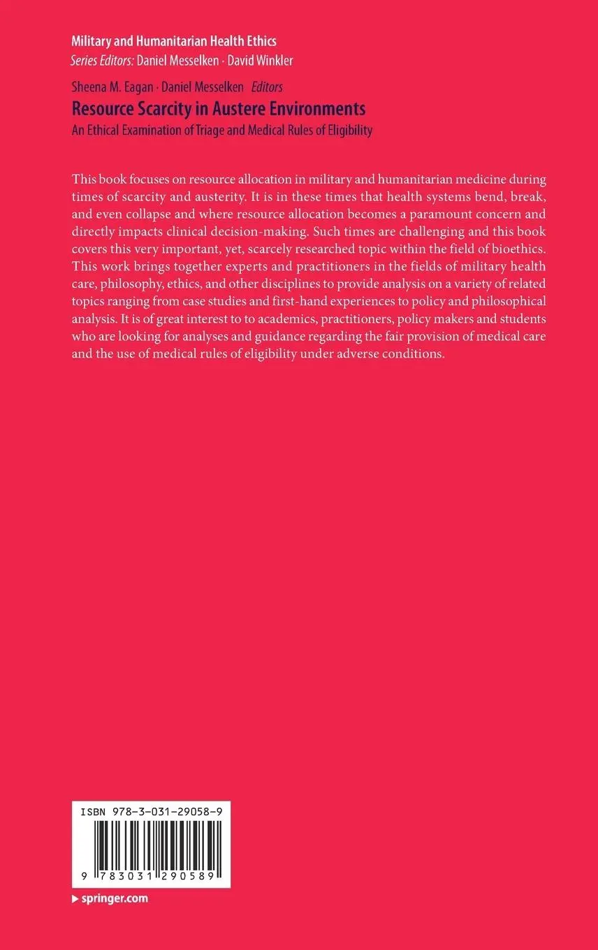 Rückseite: 9783031290589 | Resource Scarcity in Austere Environments | Daniel Messelken (u. a.)