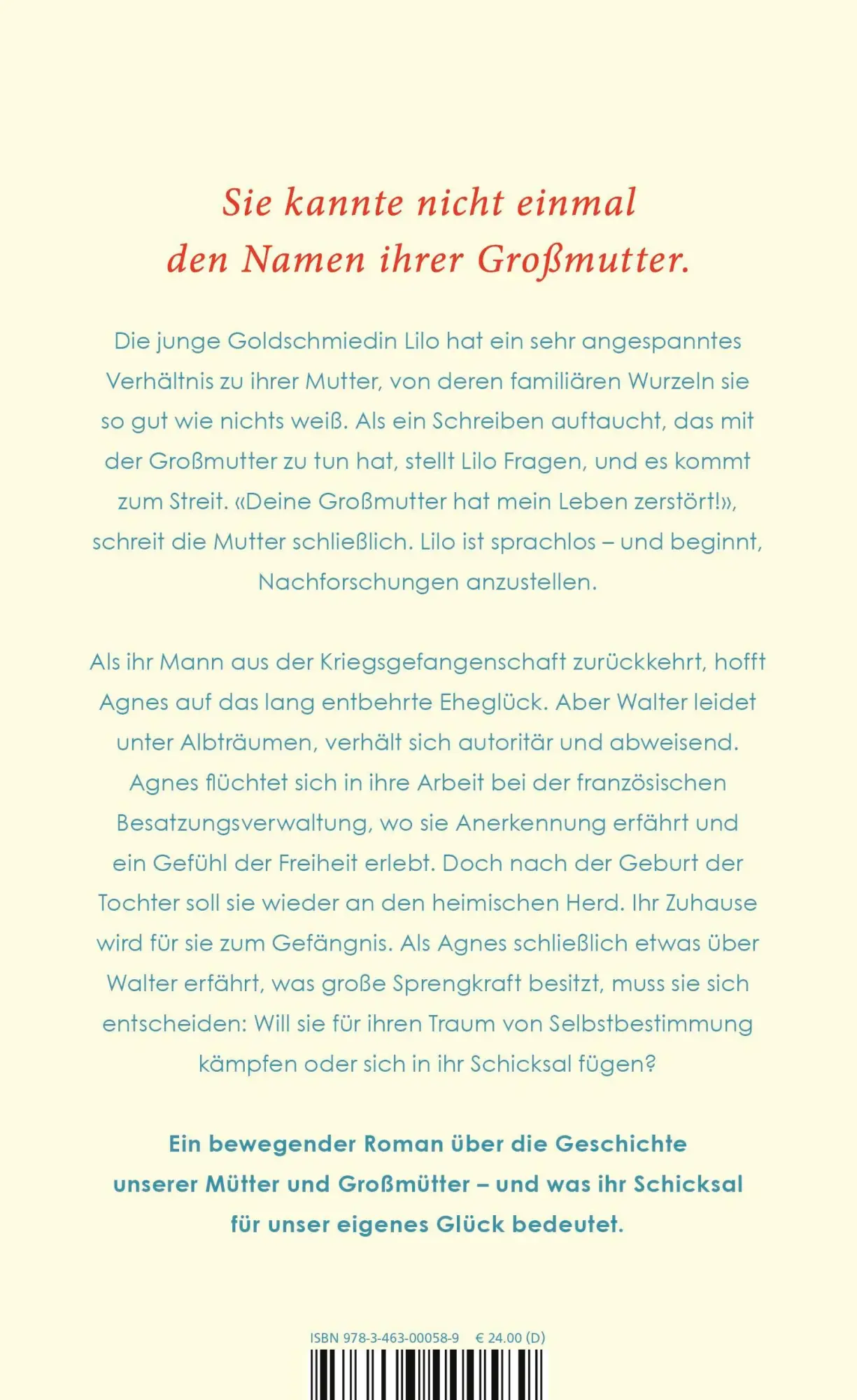Rückseite: 9783463000589 | Frag nicht nach Agnes | Valerie Jakob | Buch | 416 S. | Deutsch | 2025
