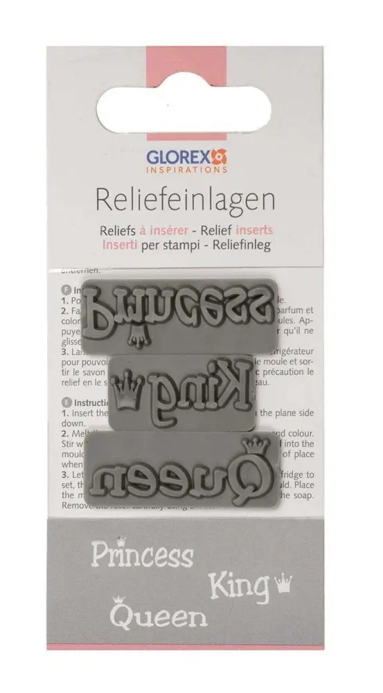 Reliefeinlage 3St Princess / Queen / King