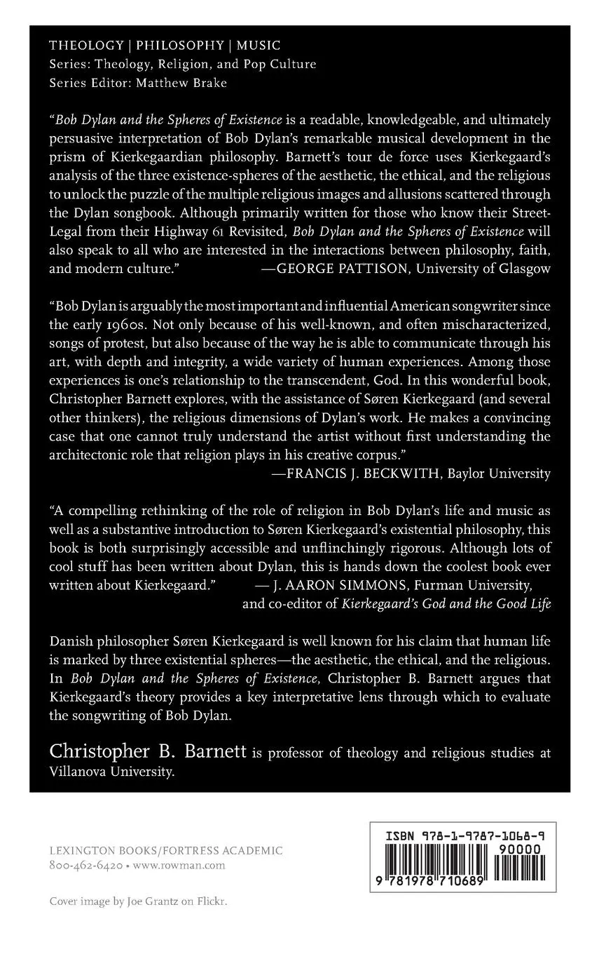 Rückseite: 9781978710689 | Bob Dylan and the Spheres of Existence | Christopher B. Barnett | Buch