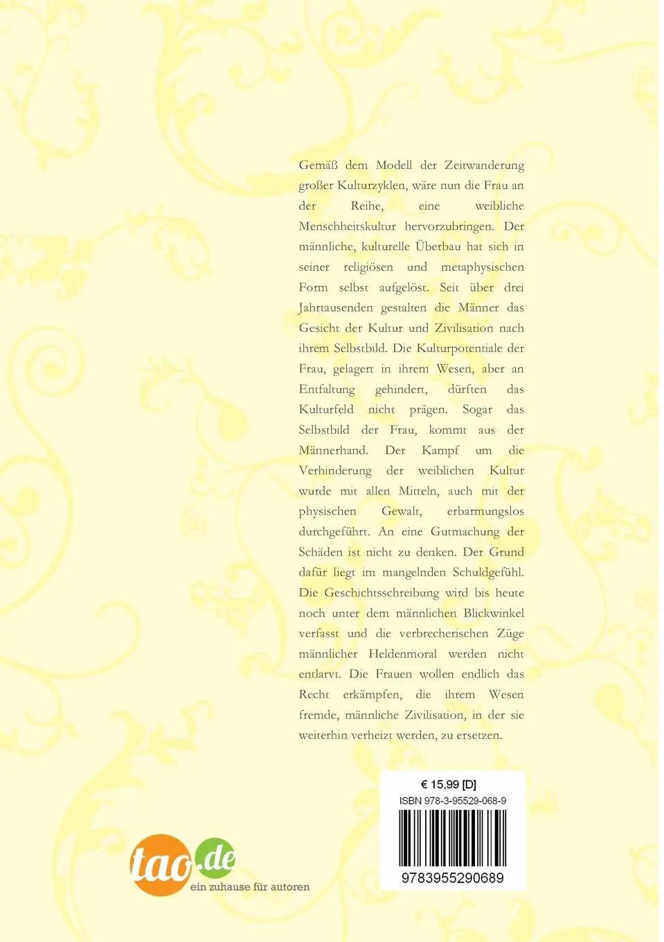 Rückseite: 9783955290689 | Anbruch der weiblichen Kultur | Johanna Krzystolik-Klima (u. a.)