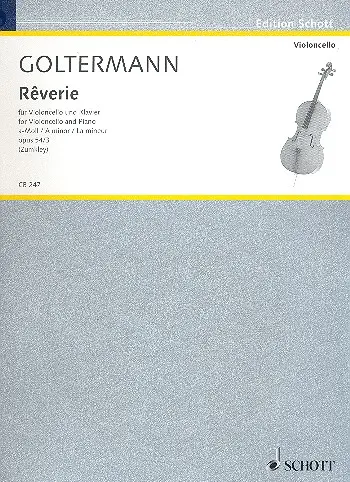 Cover: 9790001180689 | Rêverie a-Moll op. 54/3 für Violoncello und Klavier | Georg Goltermann