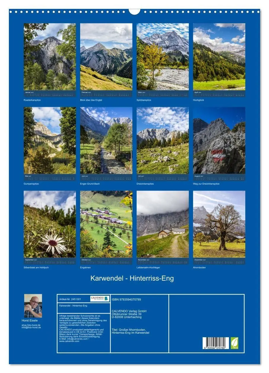 Bild: 9783594070789 | Karwendel - Hinterriss-Eng (Wandkalender 2027 DIN A2 hoch),...