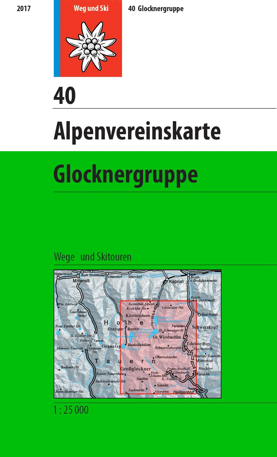 Cover: 9783937530789 | DAV Alpenvereinskarte 40 Glocknergruppe 1 : 25 000 | Alpenverein