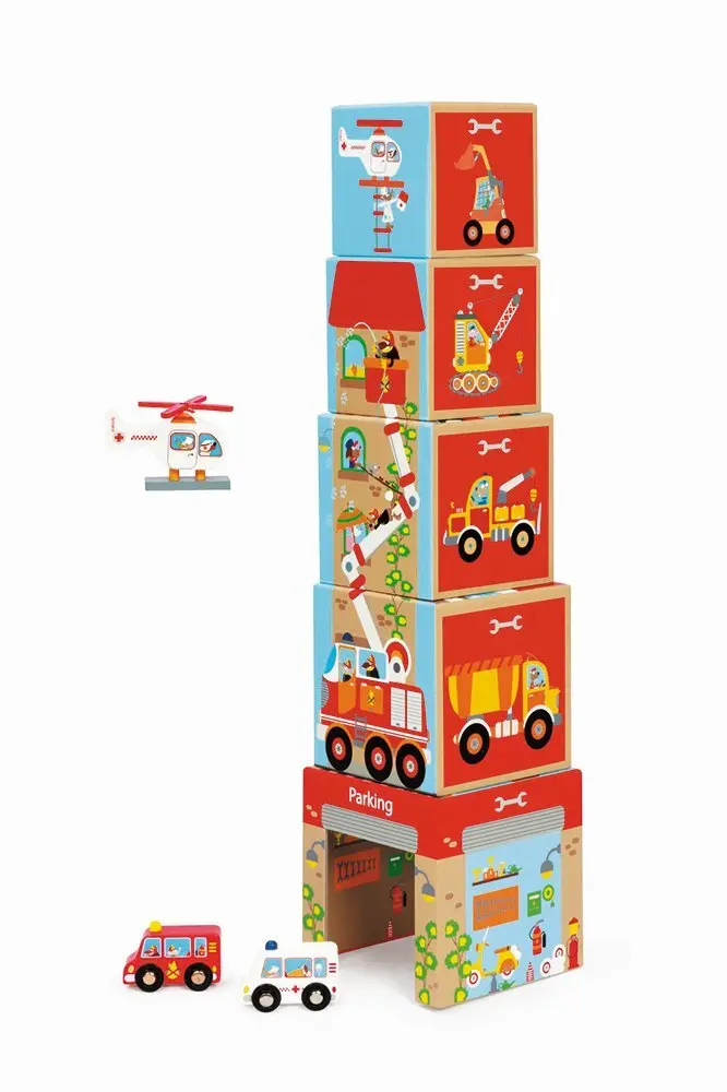 Cover: 5414561810889 | SCRATCH - Stapelspiel Pyramide mit Auto und Helikopter | 276181088