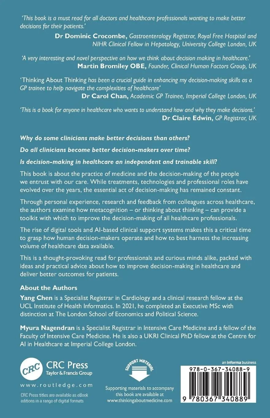 Rückseite: 9780367340889 | Thinking About Thinking | A Prescription for Healthcare Improvement