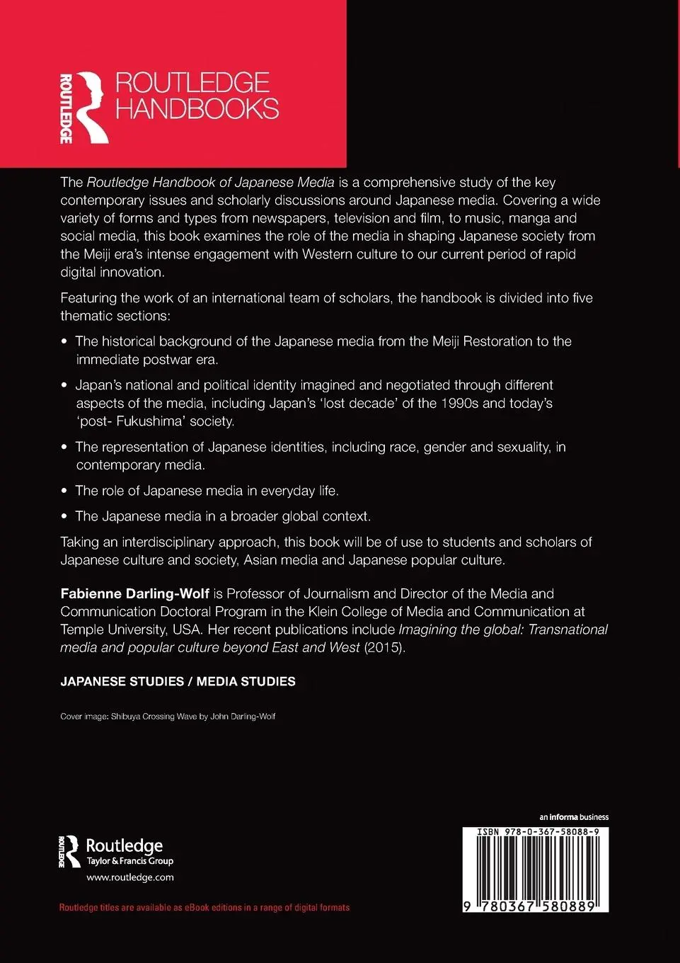 Rückseite: 9780367580889 | Routledge Handbook of Japanese Media | Fabienne Darling-Wolf | Buch