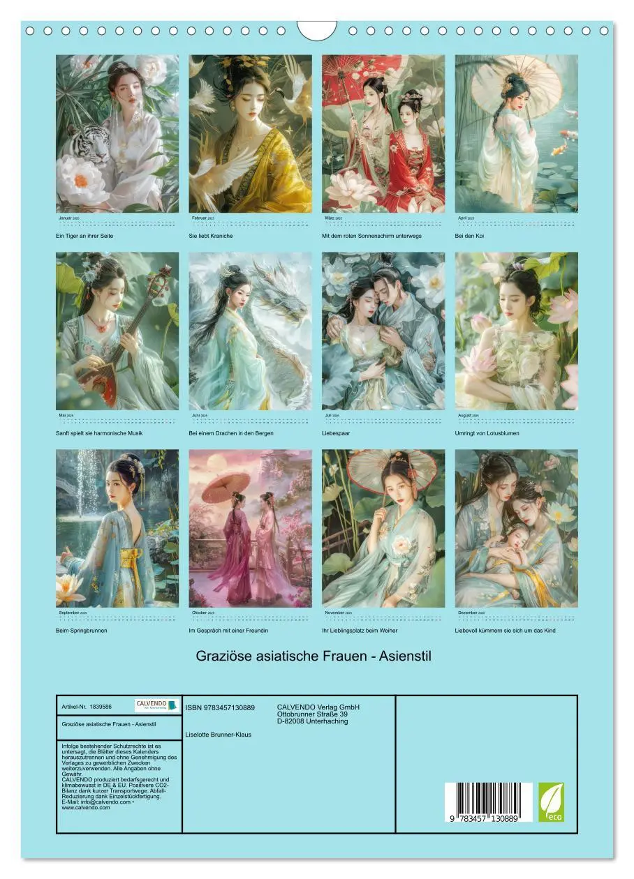 Bild: 9783457130889 | Graziöse asiatische Frauen - Asienstil (Wandkalender 2025 DIN A3...