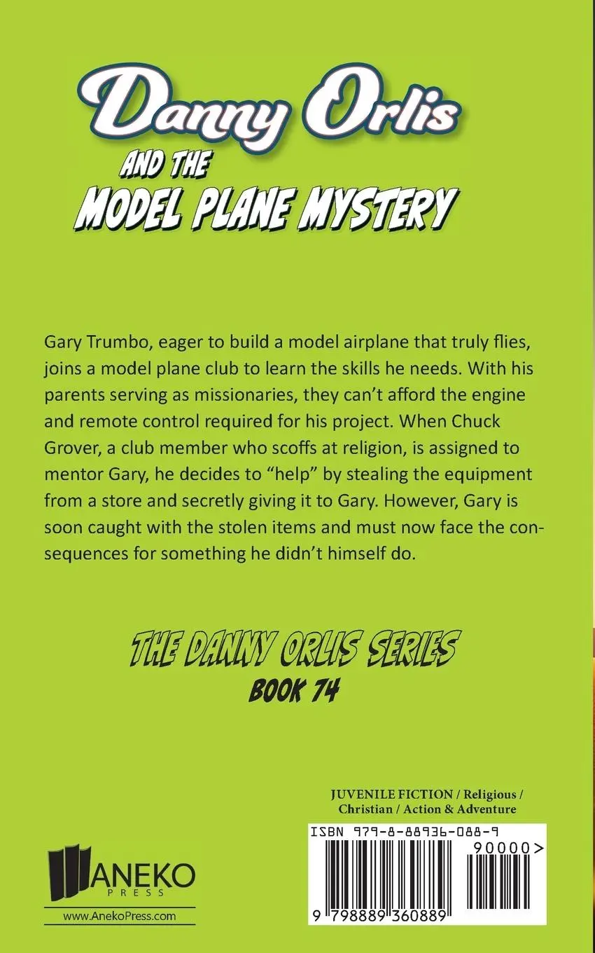 Rückseite: 9798889360889 | Danny Orlis and the Model Plane Mystery | Bernard Palmer | Taschenbuch
