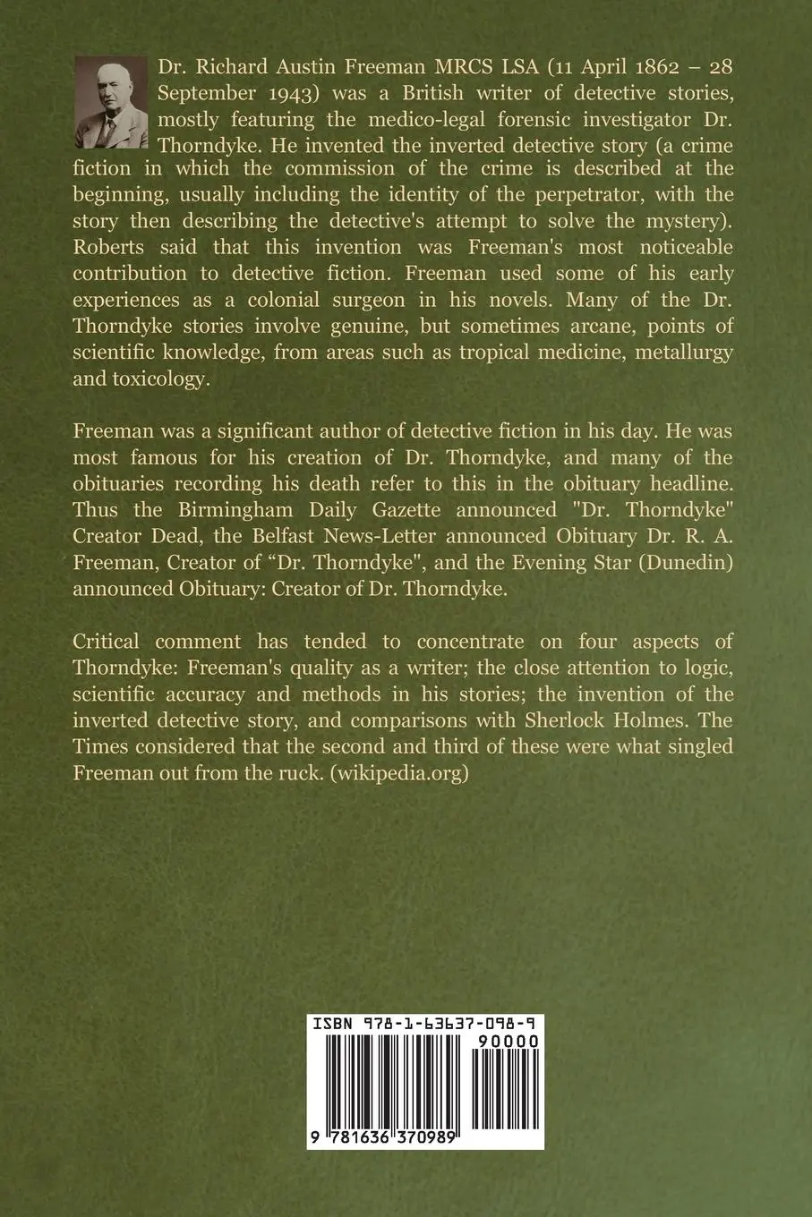 Rückseite: 9781636370989 | John Thorndyke's Cases | R. Austin Freeman | Taschenbuch | Englisch