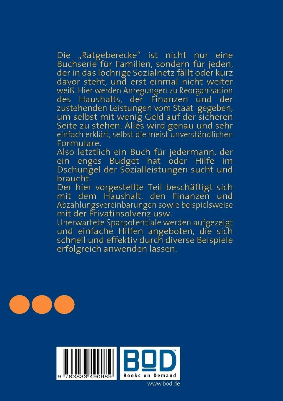 Rückseite: 9783833490989 | Haushalt und Finanzen | Andrea Meiling (u. a.) | Taschenbuch | 112 S.