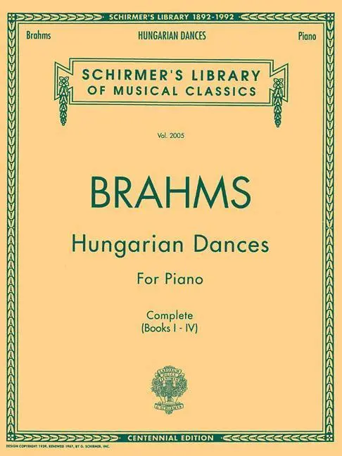 Cover: 9780793541089 | Hungarian Dances | Schirmer Library of Classics Volume 2005 Piano Solo