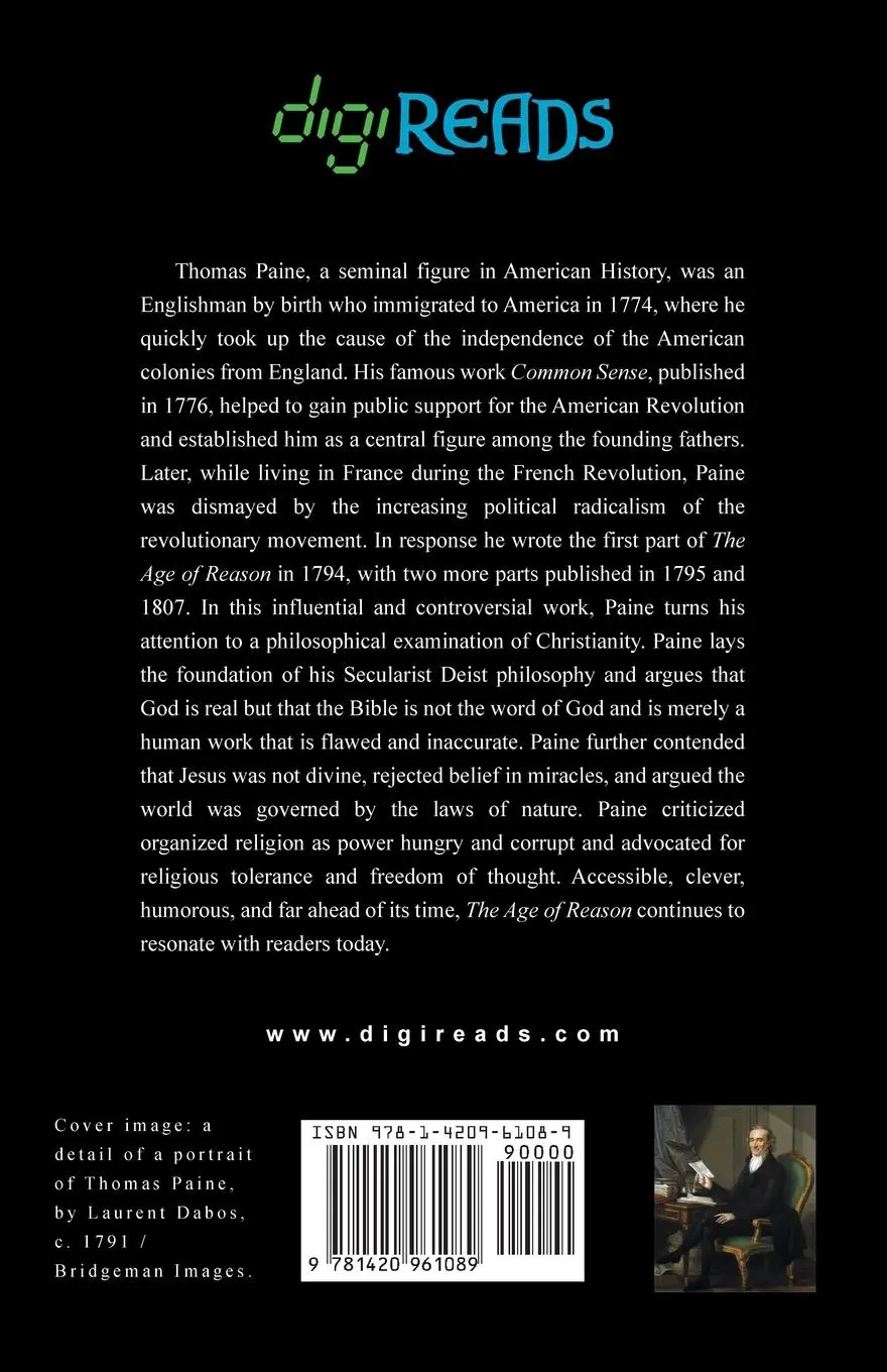Rückseite: 9781420961089 | The Age of Reason | Thomas Paine | Taschenbuch | Englisch | 2019
