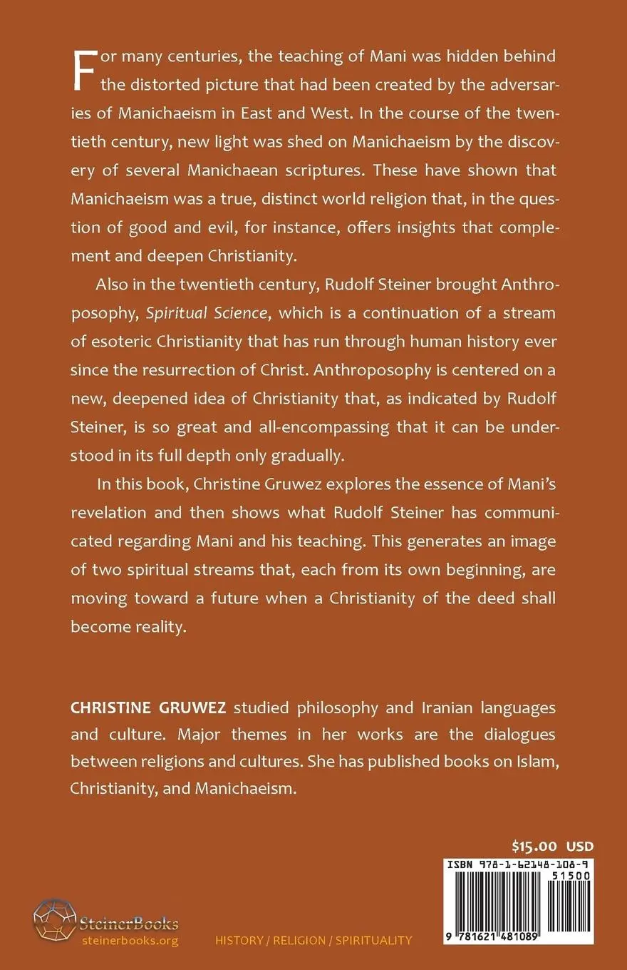 Rückseite: 9781621481089 | Mani and Rudolf Steiner | Christine Gruwez | Taschenbuch | Englisch