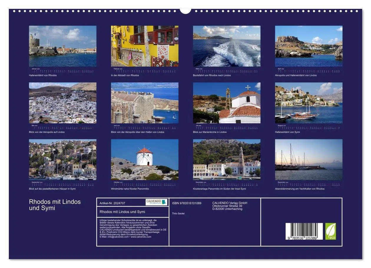 Bild: 9783516101089 | Rhodos mit Lindos und Symi (hochwertiger Premium Wandkalender 2026...
