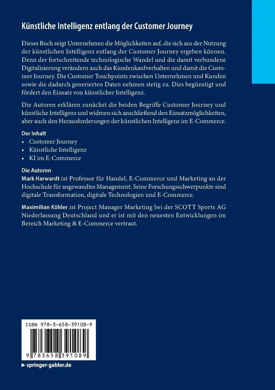 Rückseite: 9783658391089 | Künstliche Intelligenz entlang der Customer Journey | Köhler (u. a.)