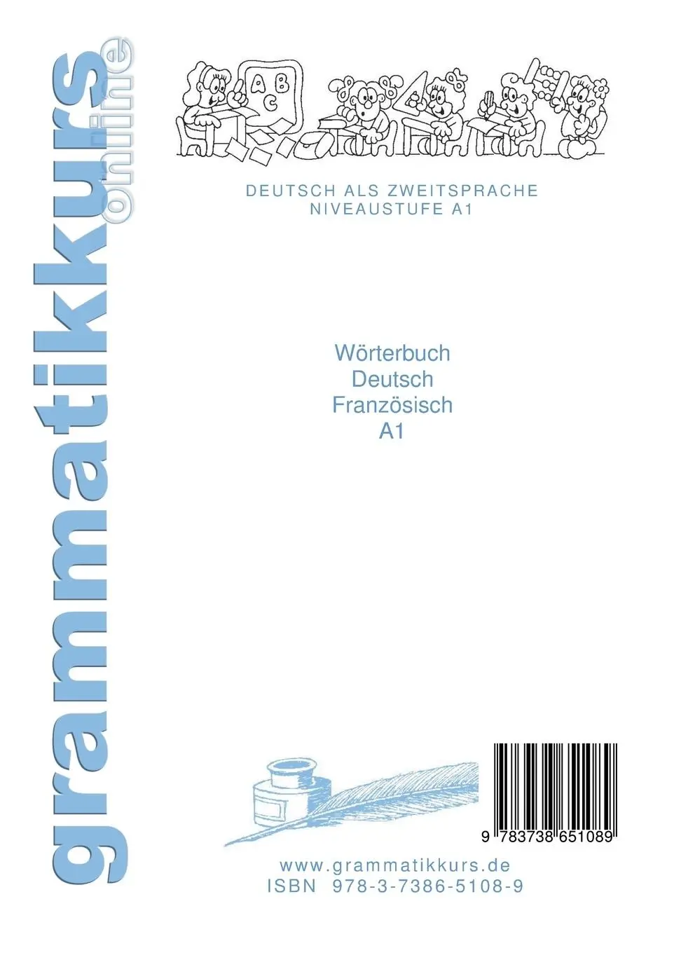 Rückseite: 9783738651089 | Wörterbuch Deutsch - Französisch - Englisch Niveau A1 | Taschenbuch