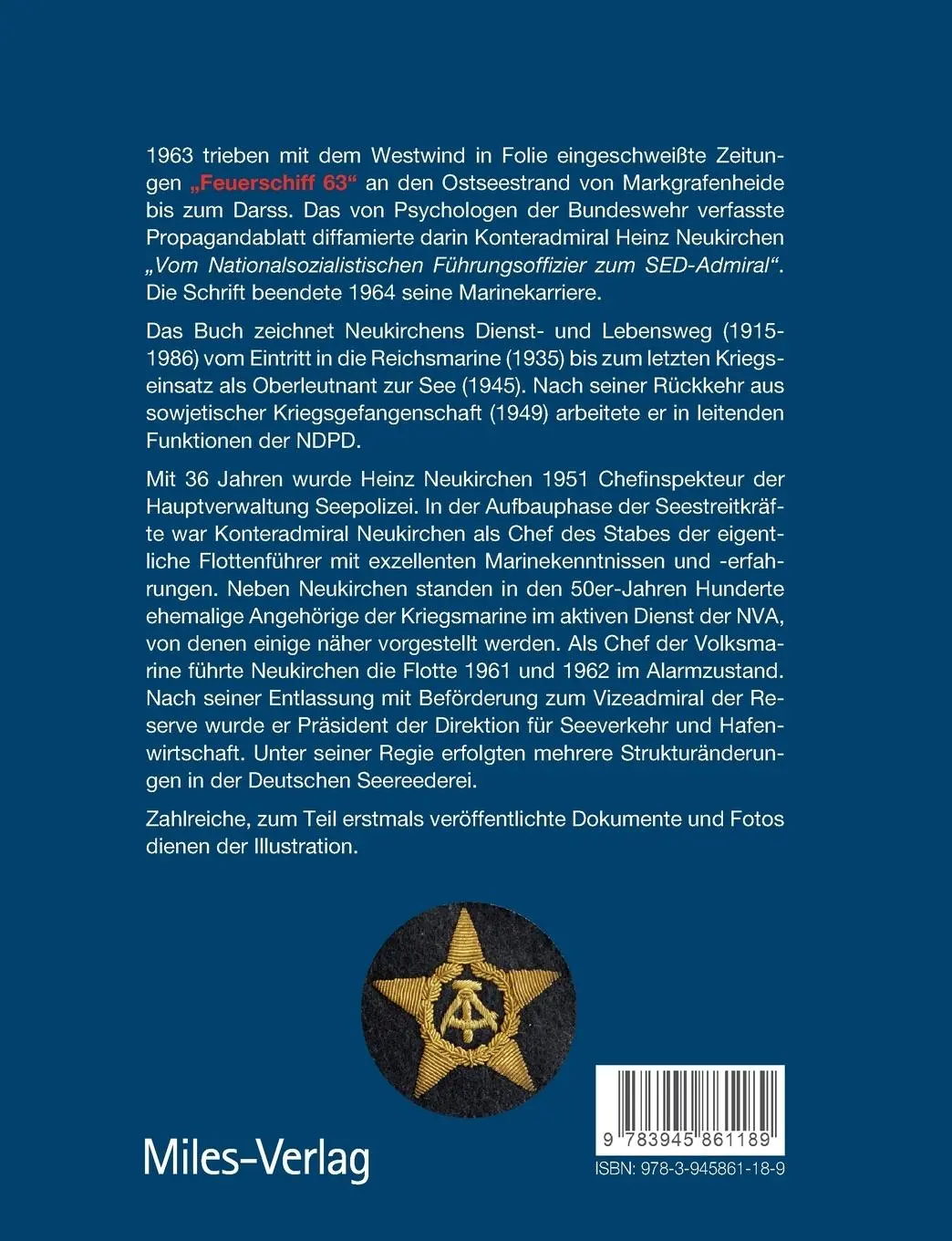 Rückseite: 9783945861189 | Heinz Neukirchen | Marinekarriere an wechselnden Fronten | Ingo | Buch