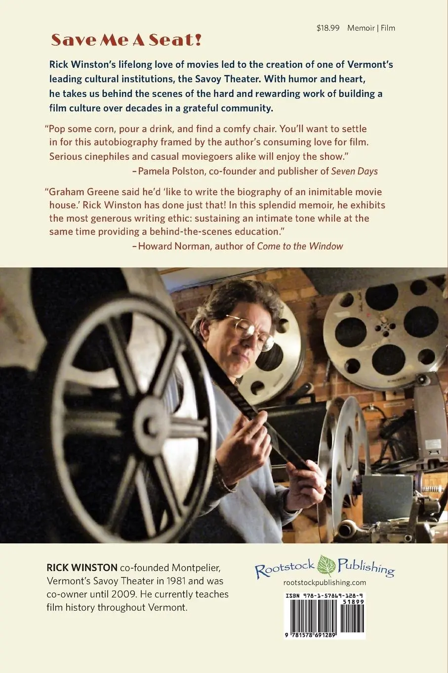 Rückseite: 9781578691289 | Save Me a Seat! | A Life with Movies | Rick Winston | Taschenbuch