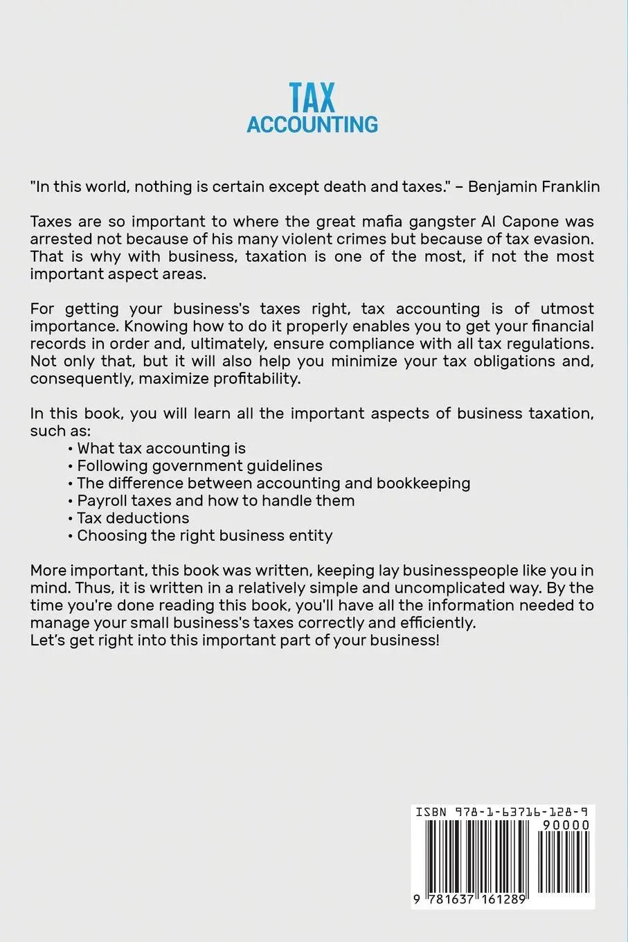 Rückseite: 9781637161289 | Tax Accounting | Greg Shields | Taschenbuch | Kartoniert / Broschiert