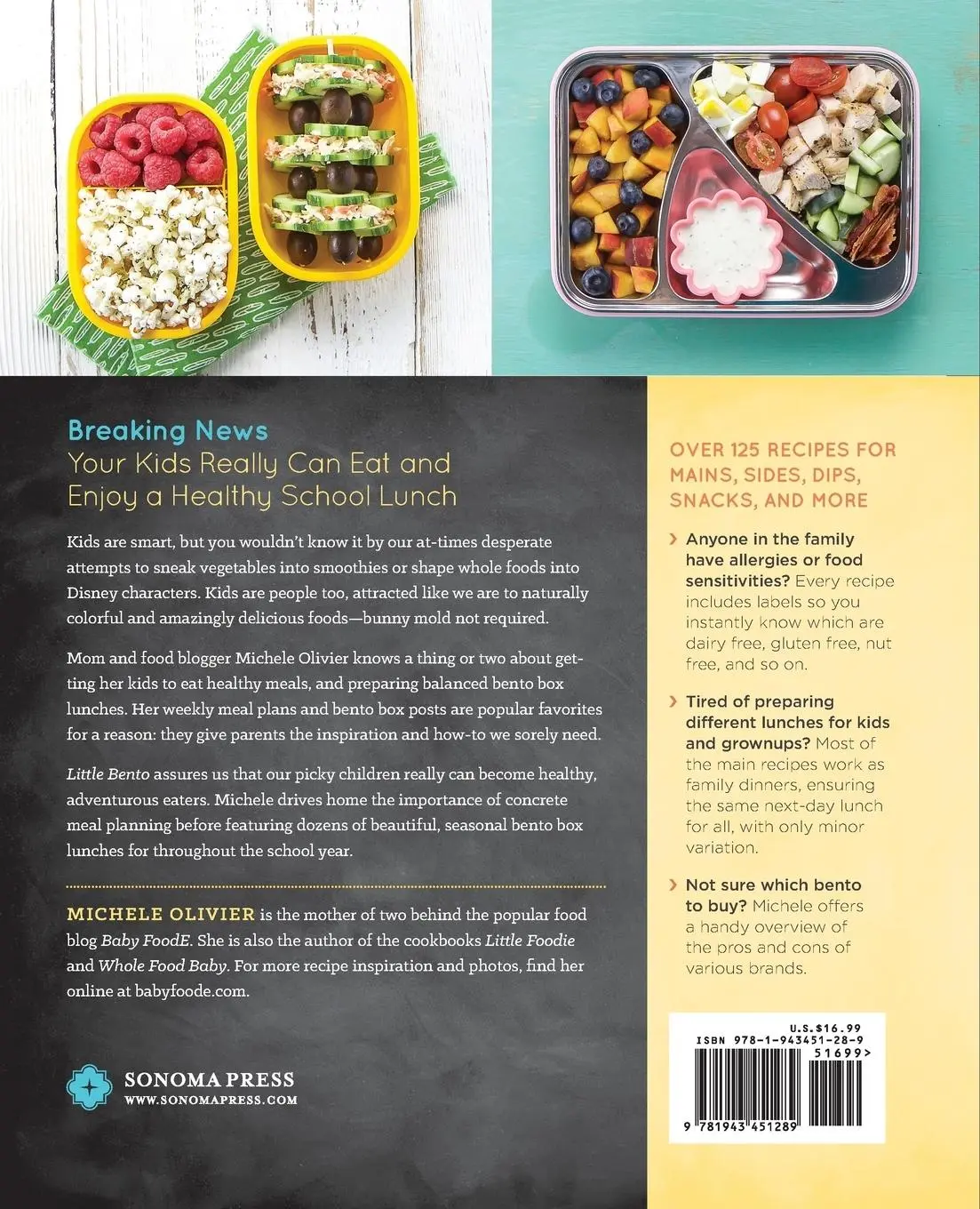 Rückseite: 9781943451289 | Little Bento | 32 Irresistible Bento Box Lunches for Kids | Olivier