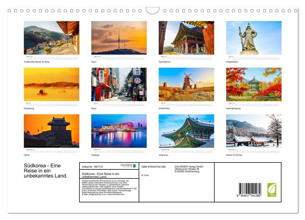 Bild: 9783457541289 | Südkorea - Eine Reise in ein unbekanntes Land. (Wandkalender 2026...