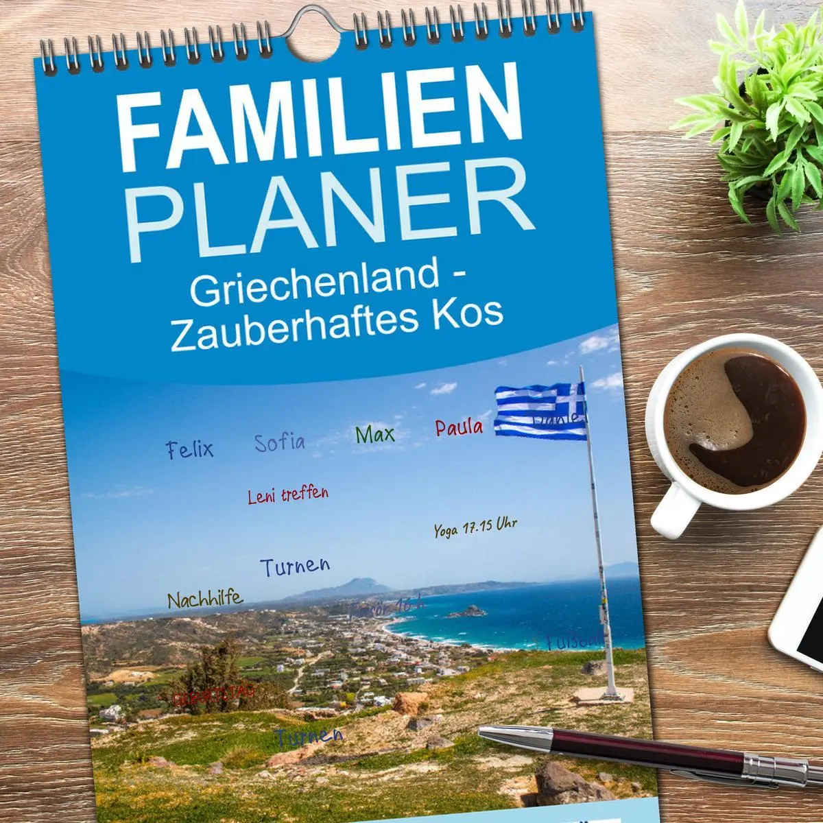 Bild: 9783516491289 | Familienplaner 2026 - Griechenland - Zauberhaftes Kos mit 5 Spalten...