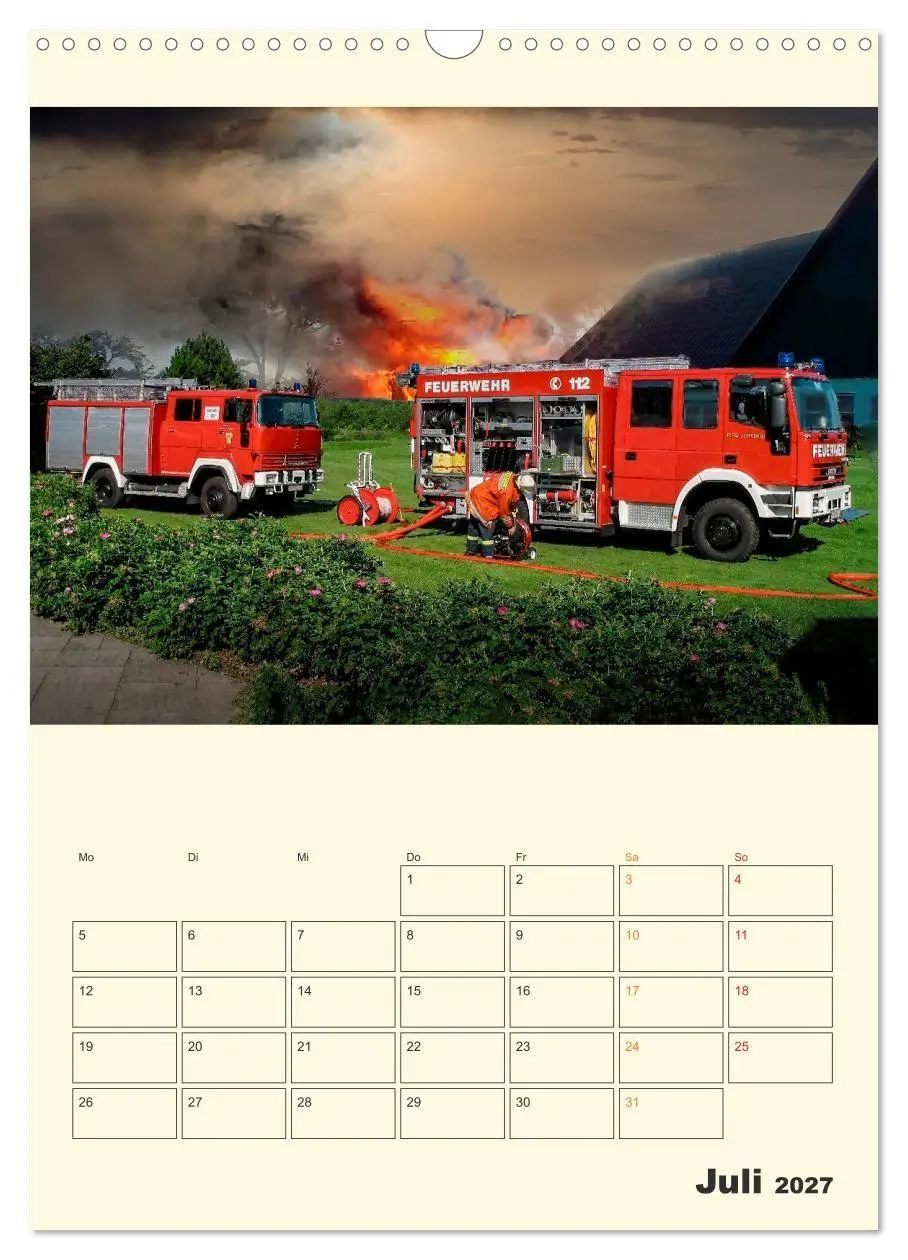 Bild: 9783569341289 | Feuerwehr - der Kalender (Wandkalender 2027 DIN A3 hoch), CALVENDO...