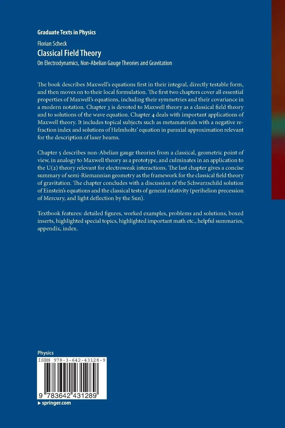 Rückseite: 9783642431289 | Classical Field Theory | Florian Scheck | Taschenbuch | xii | Englisch