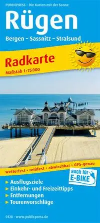 Cover: 9783747301289 | Rügen 1:75 000 | Radkarte mit Ausflugszielen, Einkehr- &amp; Freizeittipps