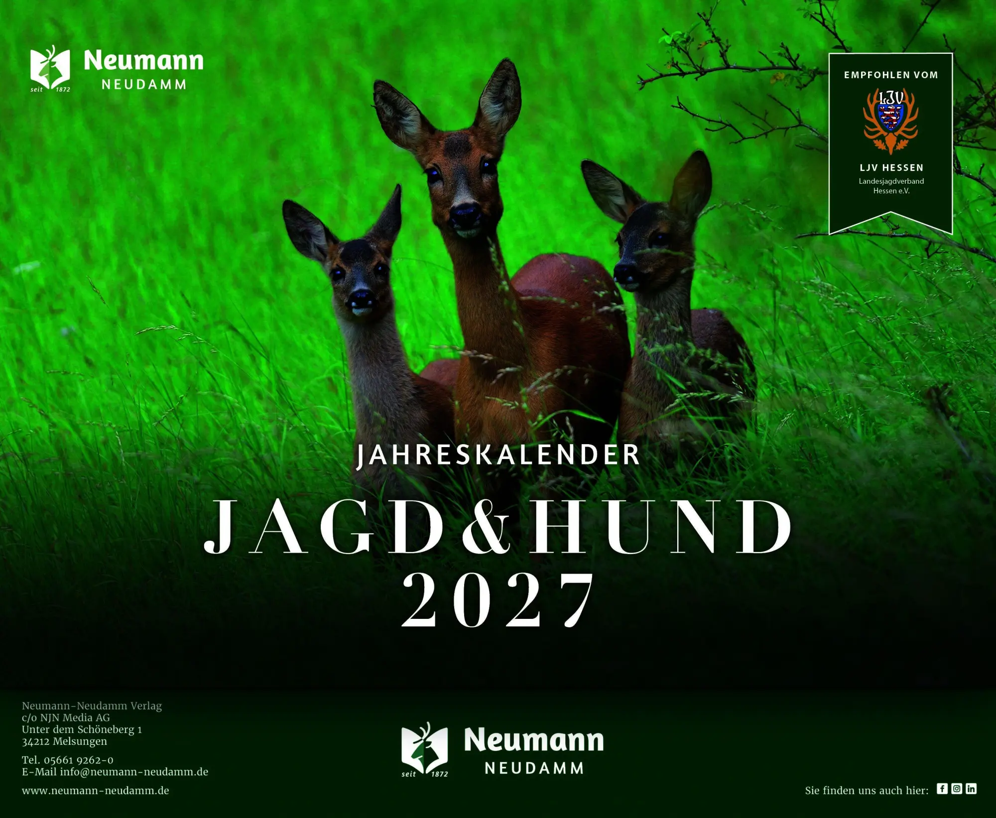 Cover: 9783788821289 | Jagd &amp; Hund 2027 Kalender | NJN Media AG | Kalender | 14 S. | Deutsch