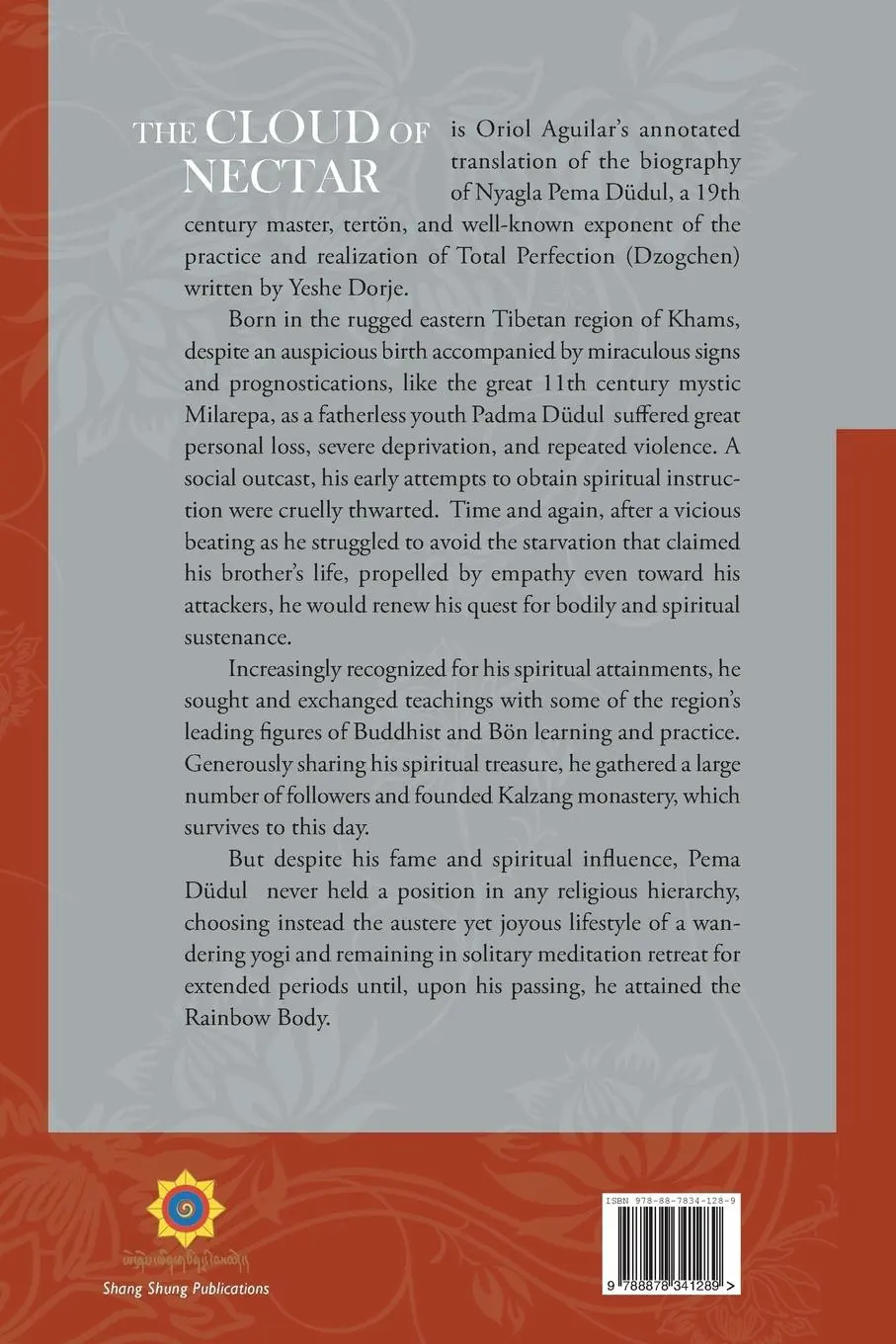 Rückseite: 9788878341289 | The Cloud of Nectar | Dorje Yeshe | Taschenbuch | Englisch | 2014