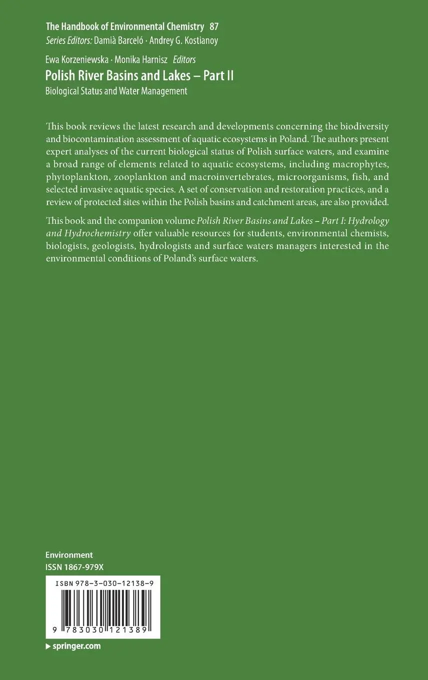 Rückseite: 9783030121389 | Polish River Basins and Lakes - Part II | Monika Harnisz (u. a.) | xiv