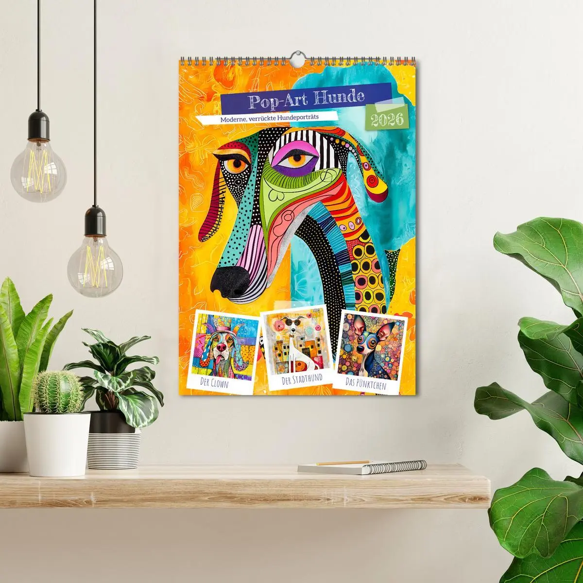 Bild: 9783516241389 | Pop-Art Hunde - Moderne, verrückte Hundeporträts (Wandkalender 2026...