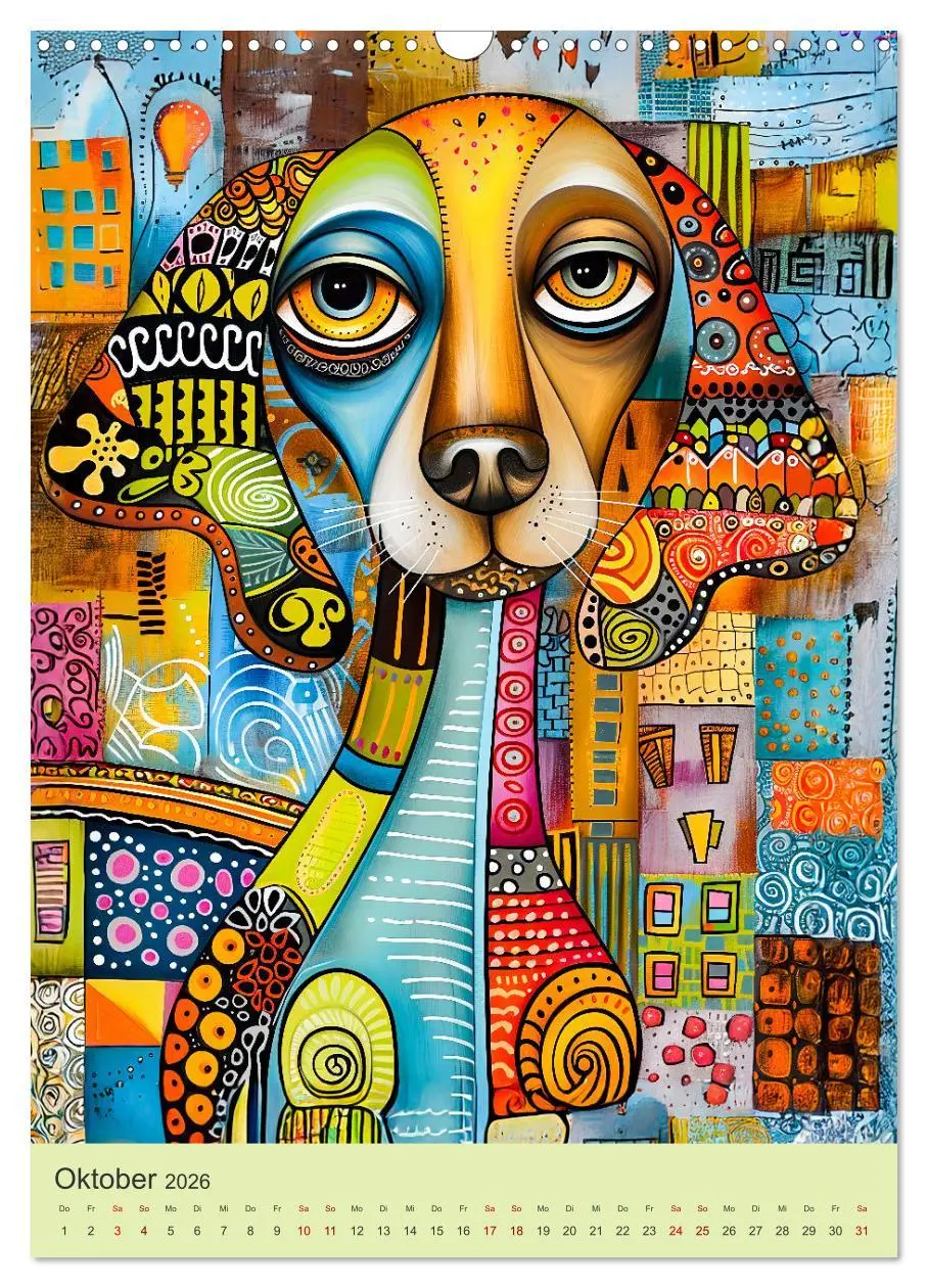 Bild: 9783516241389 | Pop-Art Hunde - Moderne, verrückte Hundeporträts (Wandkalender 2026...