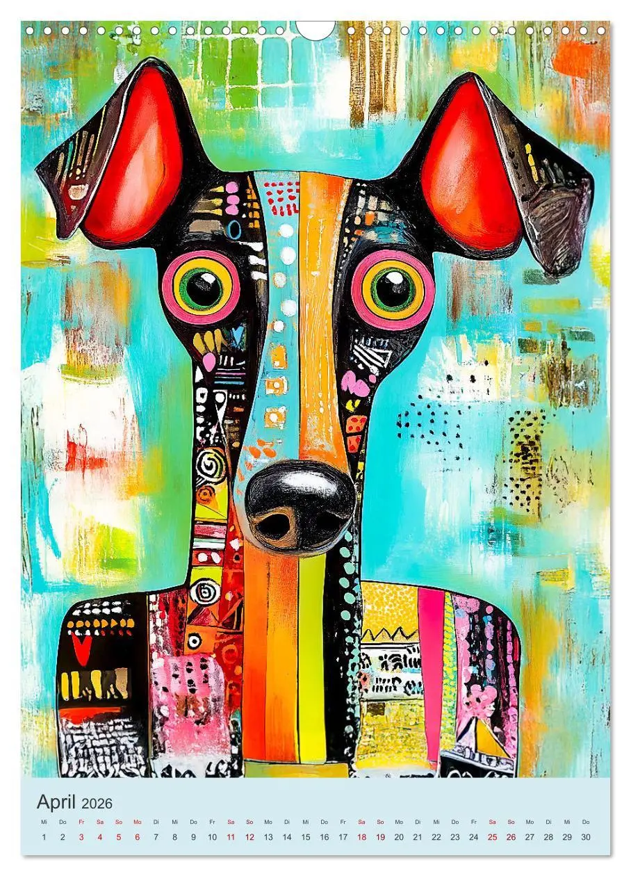 Bild: 9783516241389 | Pop-Art Hunde - Moderne, verrückte Hundeporträts (Wandkalender 2026...