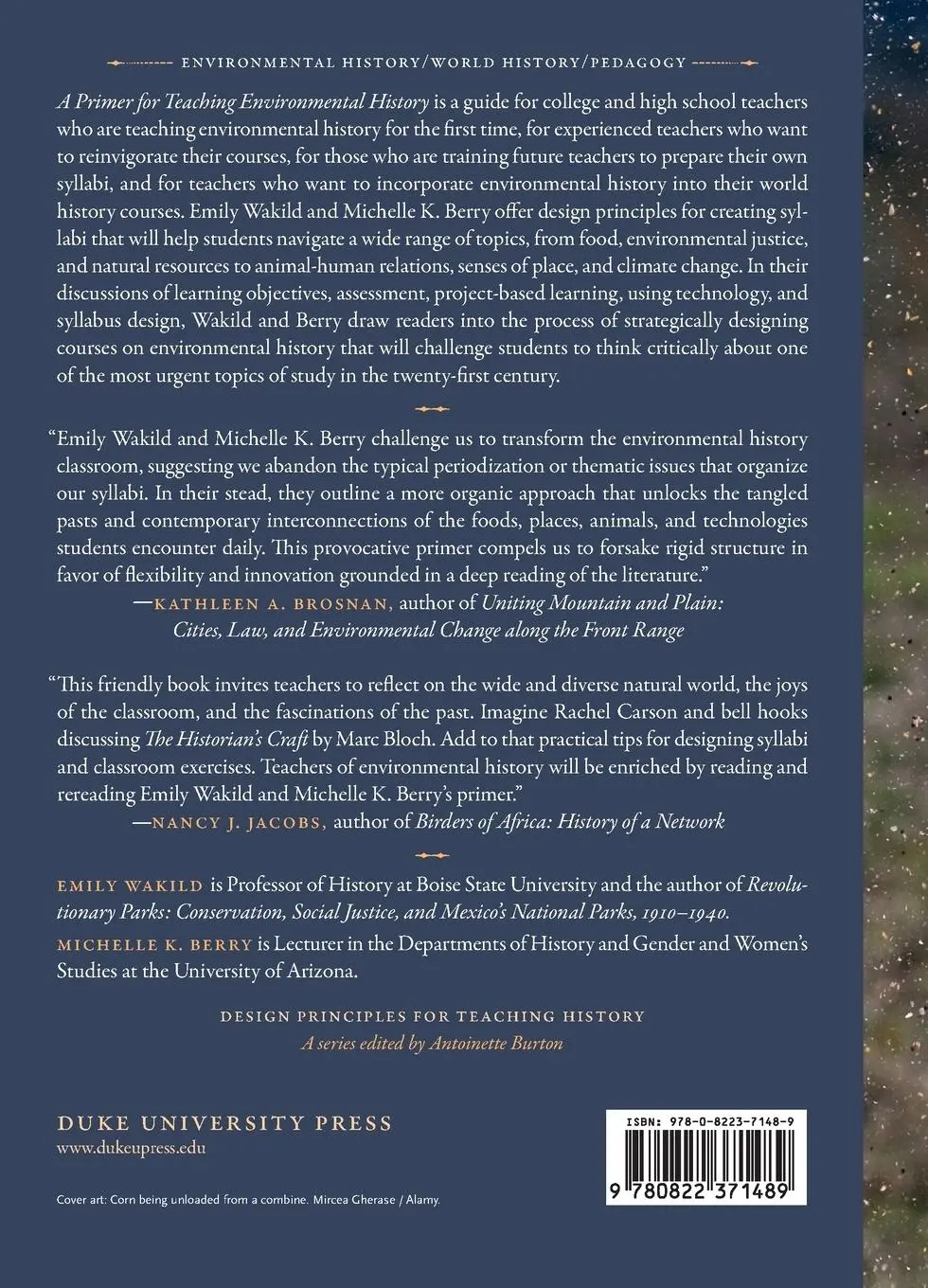 Rückseite: 9780822371489 | A Primer for Teaching Environmental History | Ten Design Principles