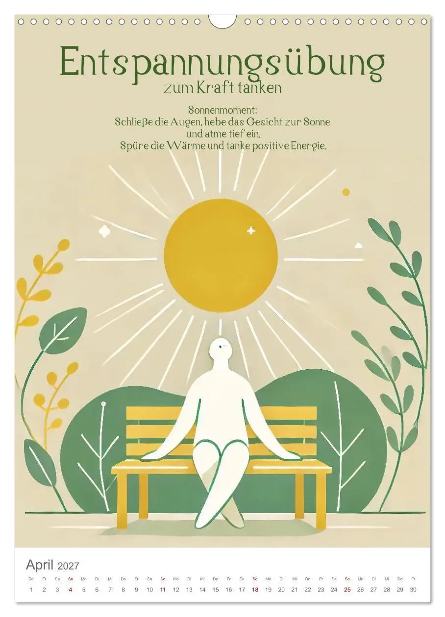Bild: 9783516781489 | Dein Anti-Stress Kalender - Monatliche Inspirationen für mehr...