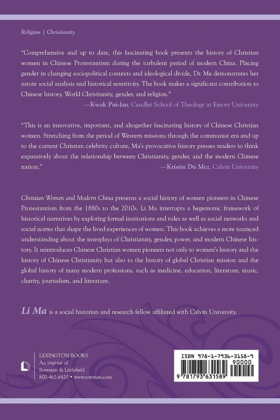 Rückseite: 9781793631589 | Christian Women and Modern China | Li Ma | Taschenbuch | Englisch