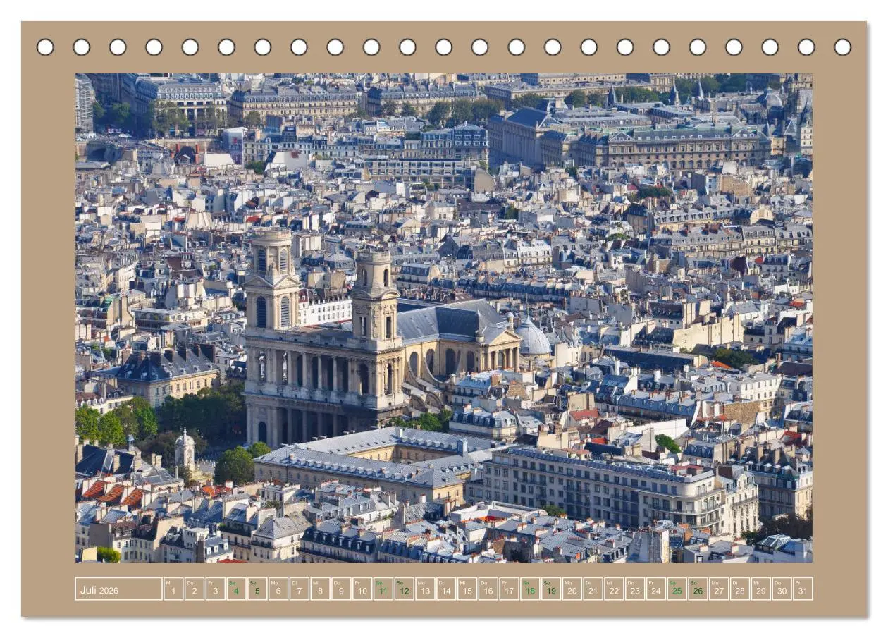 Bild: 9783457681589 | Erlebe mit mir die Dächer von Paris (Tischkalender 2026 DIN A5...
