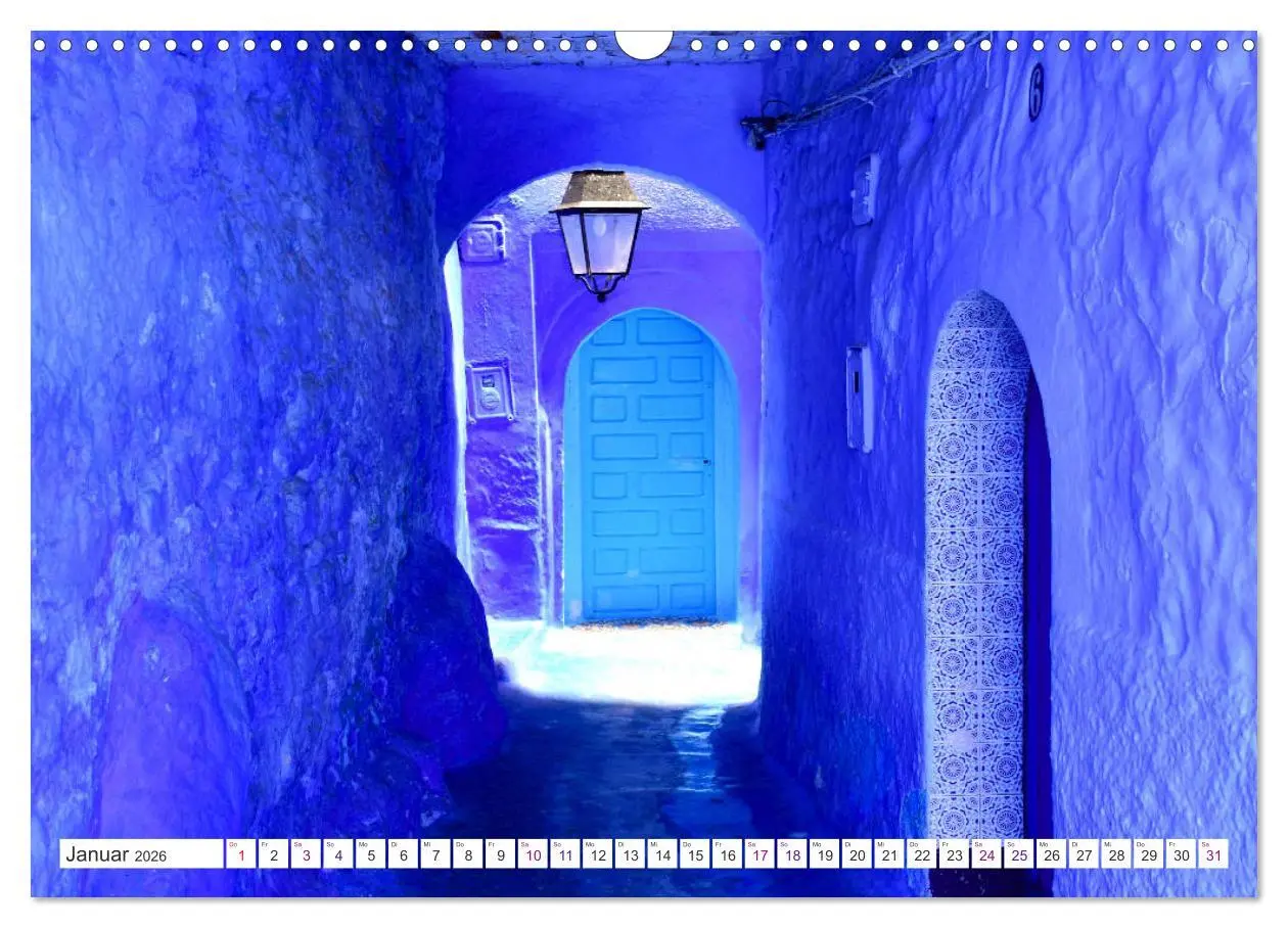 Bild: 9783457821589 | Chefchaouen - Blue Details (Wandkalender 2026 DIN A3 quer),...