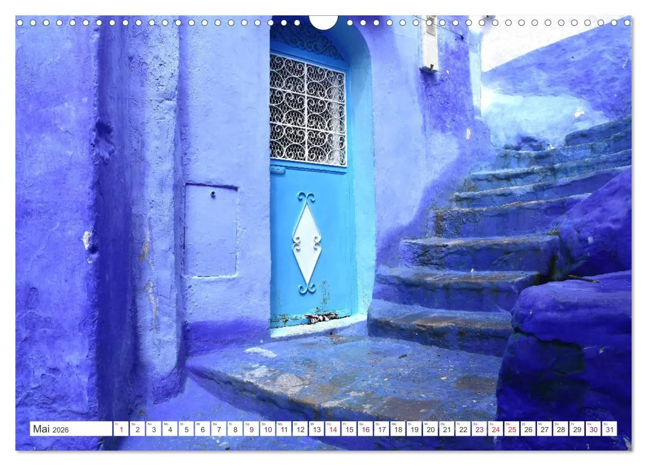 Bild: 9783457821589 | Chefchaouen - Blue Details (Wandkalender 2026 DIN A3 quer),...