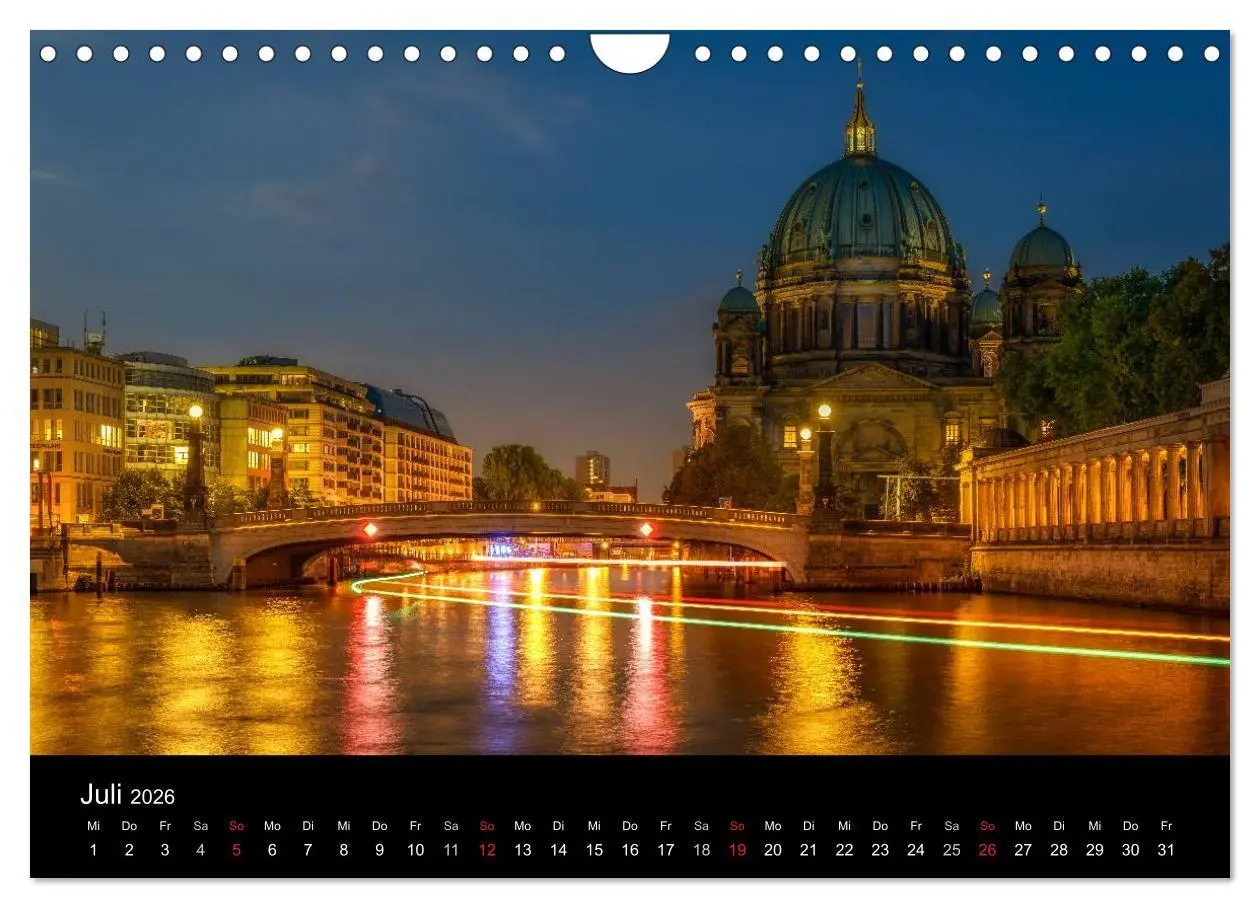 Bild: 9783516081589 | Berlin City bei Nacht (Wandkalender 2026 DIN A4 quer), CALVENDO...
