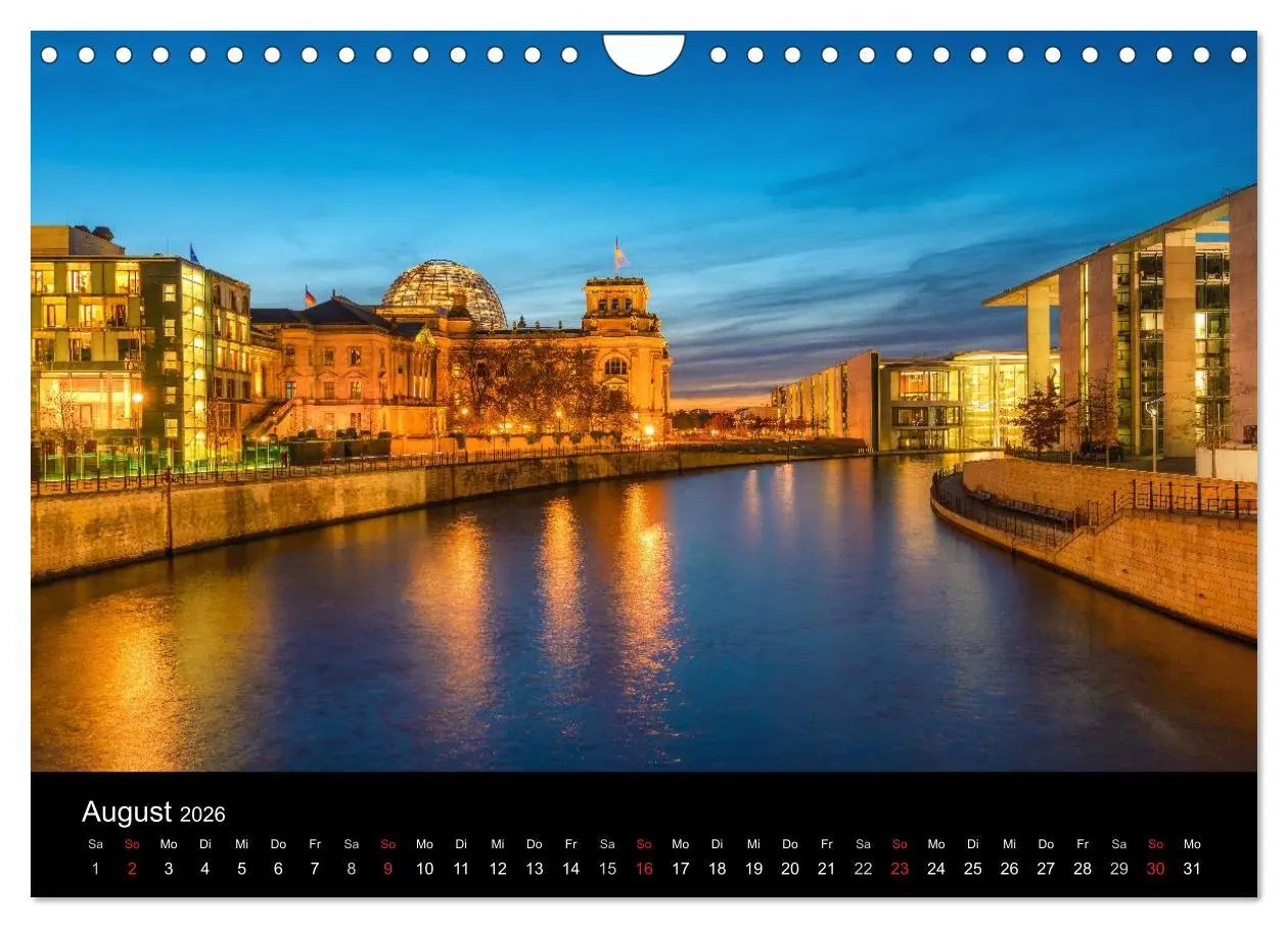 Bild: 9783516081589 | Berlin City bei Nacht (Wandkalender 2026 DIN A4 quer), CALVENDO...